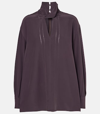 Rivoli silk crêpe de chine blouse | Joseph