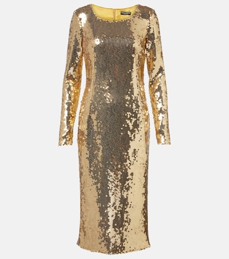 Midikleid mit Pailletten | Dolce&Gabbana