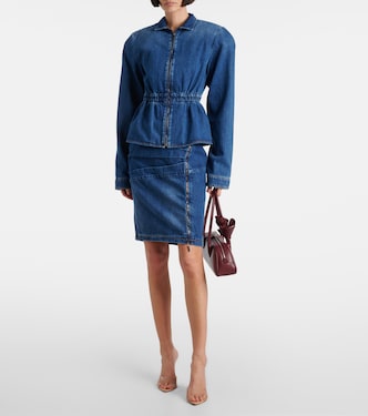 Chaqueta de denim fruncida | Nensi Dojaka