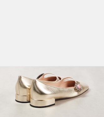 Ballerine Mary Jane in pelle metallizzata | Valentino Garavani