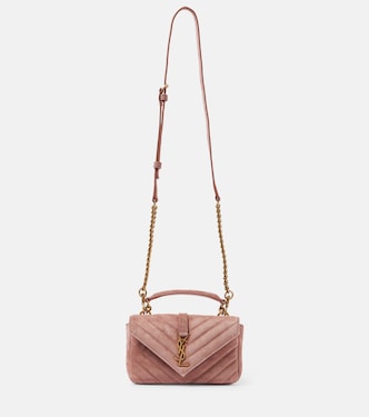College Mini suede crossbody bag | Saint Laurent
