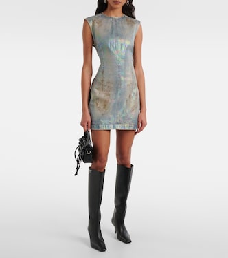 Coated denim twill minidress | Acne Studios