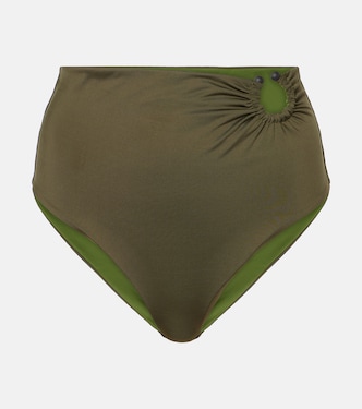 Ring-detail high-rise bikini bottoms | Johanna Ortiz
