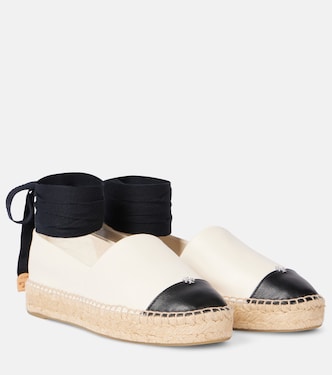Colorblocked leather espadrilles | Tory Burch