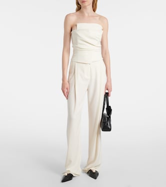 High-rise crêpe wide-leg pants | The Sei