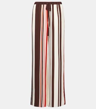 Thistle silk satin wide-leg pants | SIR