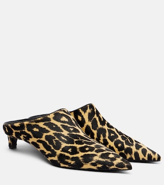 Bedruckte Mules Pointy aus Kalbshaar | Jil Sander
