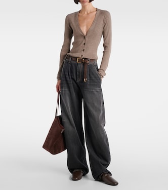 Cardigan in maglia a coste  | Brunello Cucinelli