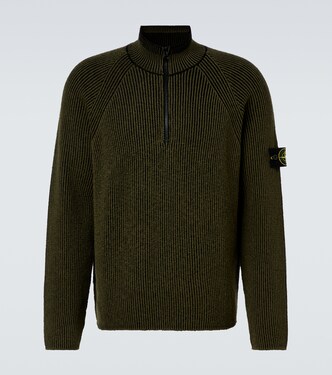 Compass wool and cotton-blend sweater | Stone Island