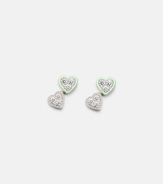 Pendientes de oro blanco de 18 ct con diamantes | Kamyen