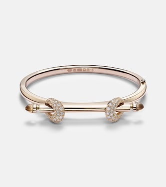 Bracelet Chakra Icon en or rose 18 ct, diamants et quartz | Ananya