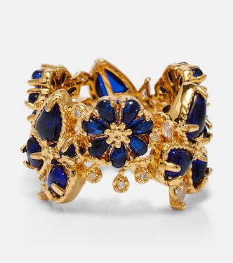 Bloom Band embellished gold-plated ring | Zimmermann
