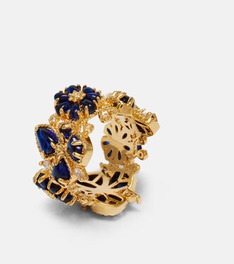 Bloom Band embellished gold-plated ring | Zimmermann