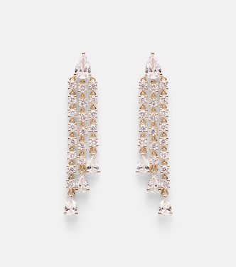 18kt gold drop earrings with diamonds  | Anita Ko