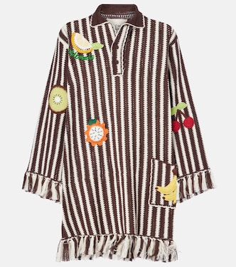 Bestickter Kaftan Sundae aus Häkelstrick | Alémais