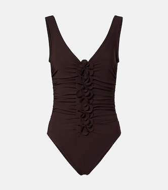 Tess floral-appliqué swimsuit | Karla Colletto
