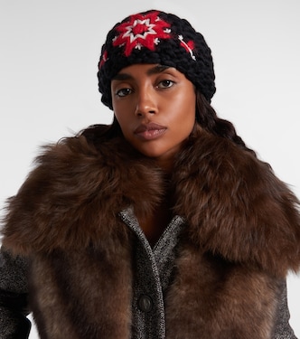 Besticktes Stirnband aus einem Wollgemisch | Moncler