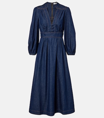 Awaken denim midi dress | Zimmermann