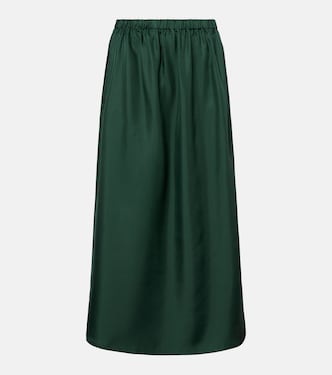 Roma silk twill maxi skirt | Asceno