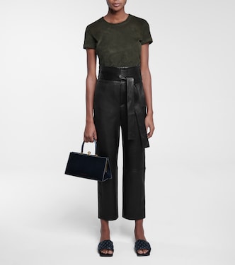 Pantalon Katousha à taille haute en cuir | Stouls