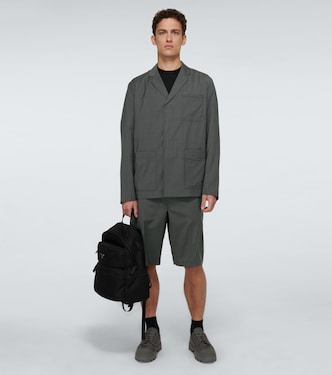 Single-breasted wool poplin jacket | Prada