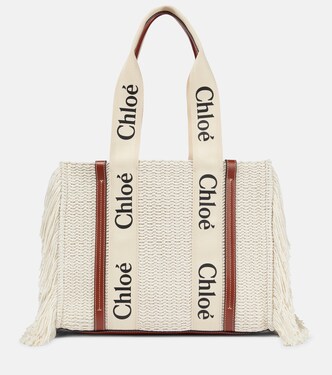 Borsa Woody Medium in cotone | Chloé