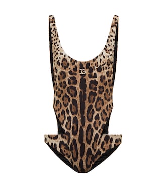 Leopard-print cutout swimsuit | Dolce&Gabbana