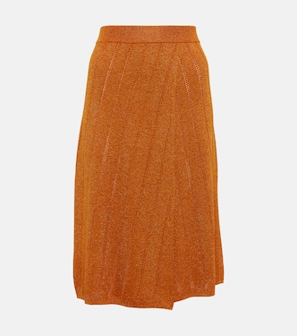 Falda midi de punto metalizado | Dodo Bar Or
