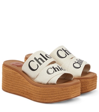 Woody canvas platform espadrille sandals | Chloé
