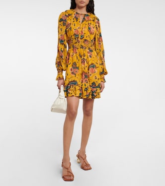 Vestido corto Adara de chifón de seda | Ulla Johnson