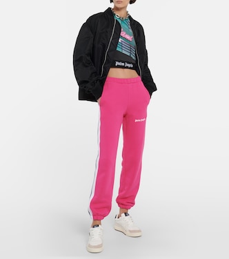 Printed cropped cotton T-shirt | Palm Angels