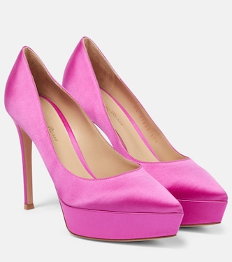 Dasha satin platform pumps | Gianvito Rossi