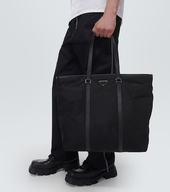 Tote aus Re-Nylon mit Leder | Prada