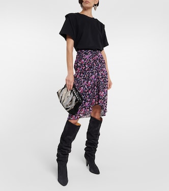 Jupe midi Gibsi en coton à fleurs | Marant Etoile