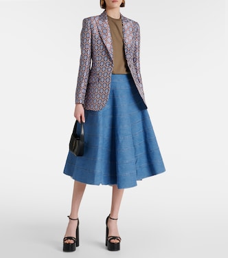 Falda midi Grace de denim con paneles | Altuzarra