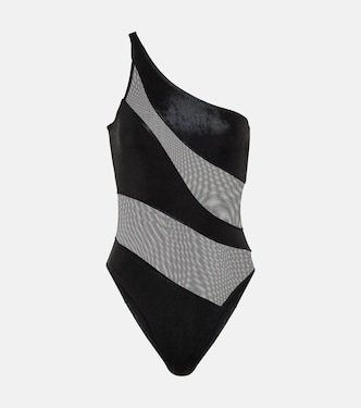 Paneled one-shoulder swimsuit | Norma Kamali
