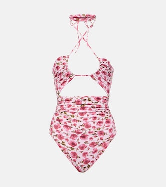 Bañador floral con cuello halter | Magda Butrym
