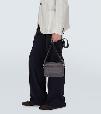 Borsa a tracolla Zip N Flap in jacquard con logo | Christian Louboutin