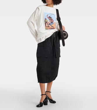 Midirock aus Baumwoll-Gabardine | MM6 Maison Margiela
