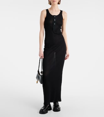 Knitted cotton maxi dress | Ami Paris