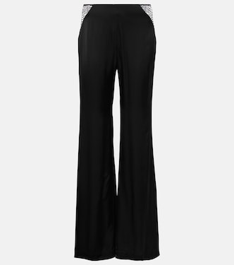 Pantaloni flared con cristalli a vita alta | Rotate