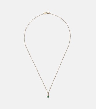 Choker Tiny Emerald Goddess in oro 14kt con smeraldi e diamanti | Stone and Strand