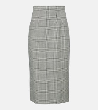 Prince of Wales check virgin wool midi skirt | Dolce&Gabbana