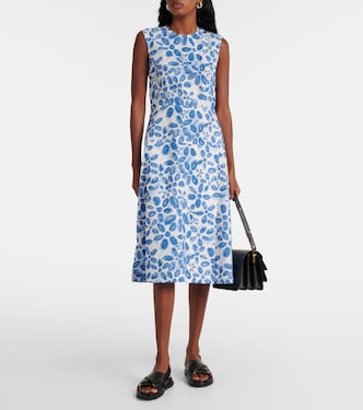 Abito midi in cotone con stampa | Marni