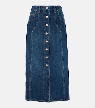 Jupe midi Vandy en jean | Marant Etoile