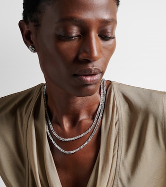 Collier Classic en or blanc 18 ct et diamants | Suzanne Kalan