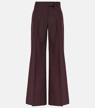 Wool and mohair wide-leg pants | McQueen