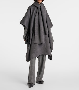 Cappotto in lana doublé con sciarpa | Toteme