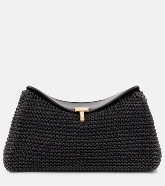 Clutch T-Lock aus Leder | Toteme