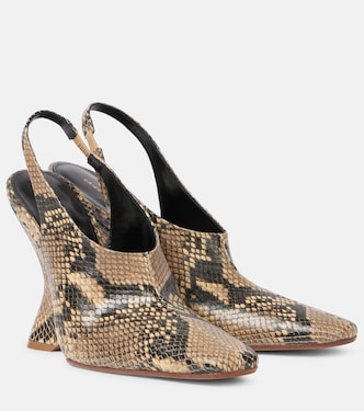 Pumps in pelle stampata con zeppe | Dries Van Noten